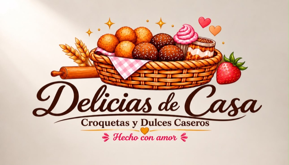 Delicias de Casa, croquetas y dulces caseros. Hecho con amor
